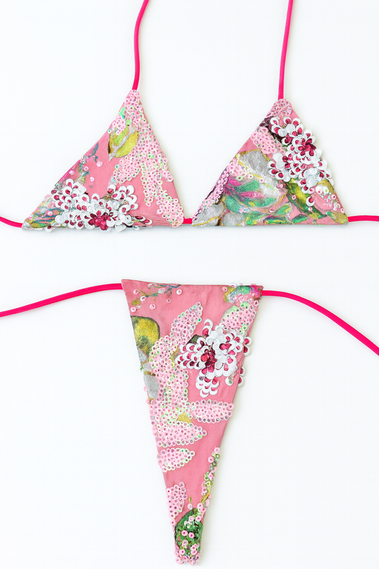 Sequin bikini set