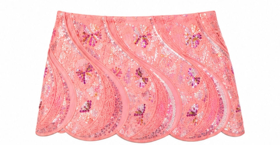 Pink sequin cover up