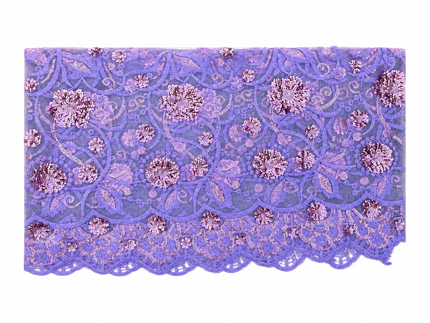 Purple scallop cover up