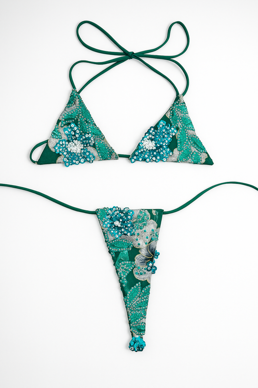 Sequin bikini set